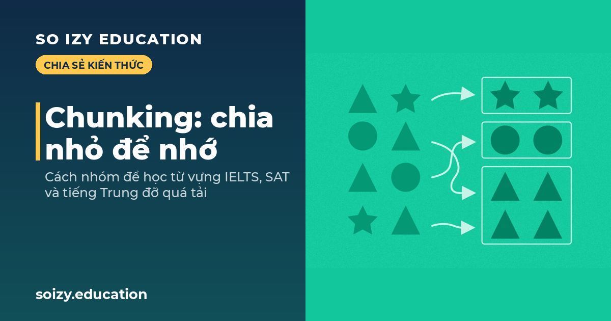So Izy — Chunking, chia nhỏ và nhóm các hình khối để nhớ dễ hơn