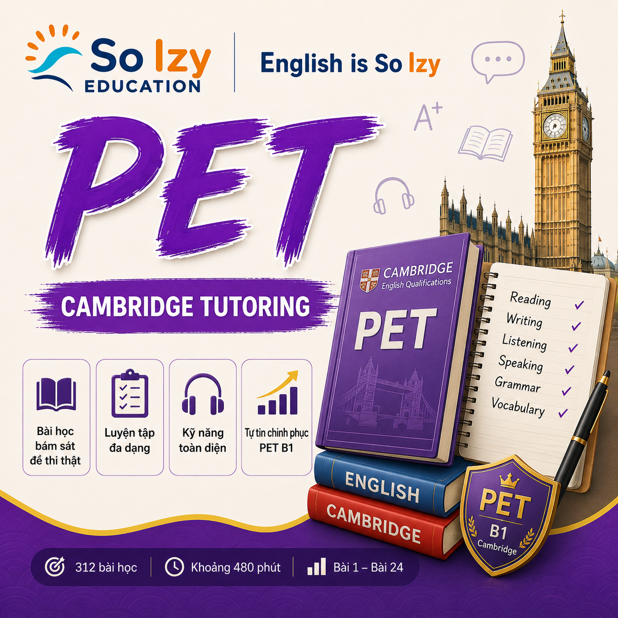 Luyện thi PET → B2 First tương tác