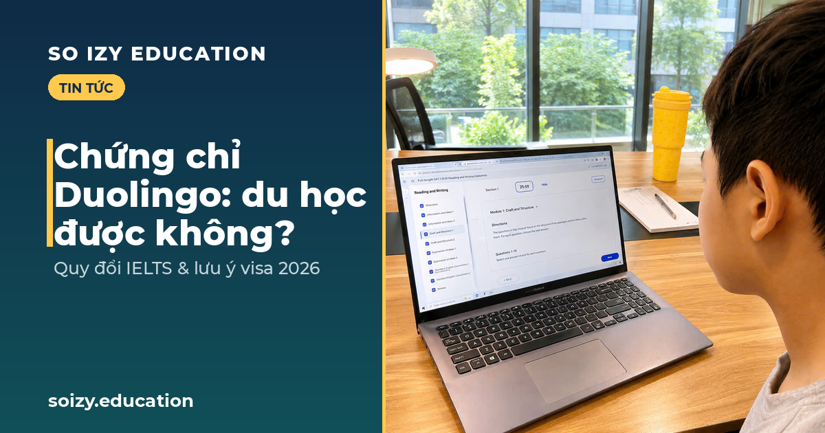 So Izy — Chứng chỉ Duolingo: du học được không?