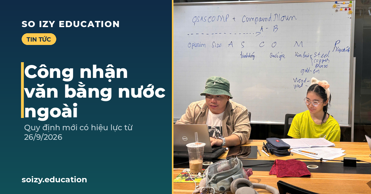 So Izy — Công nhận văn bằng nước ngoài