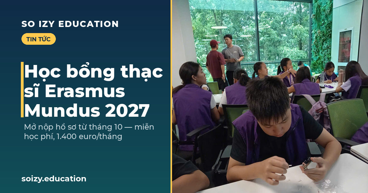So Izy — Học bổng thạc sĩ Erasmus Mundus 2027