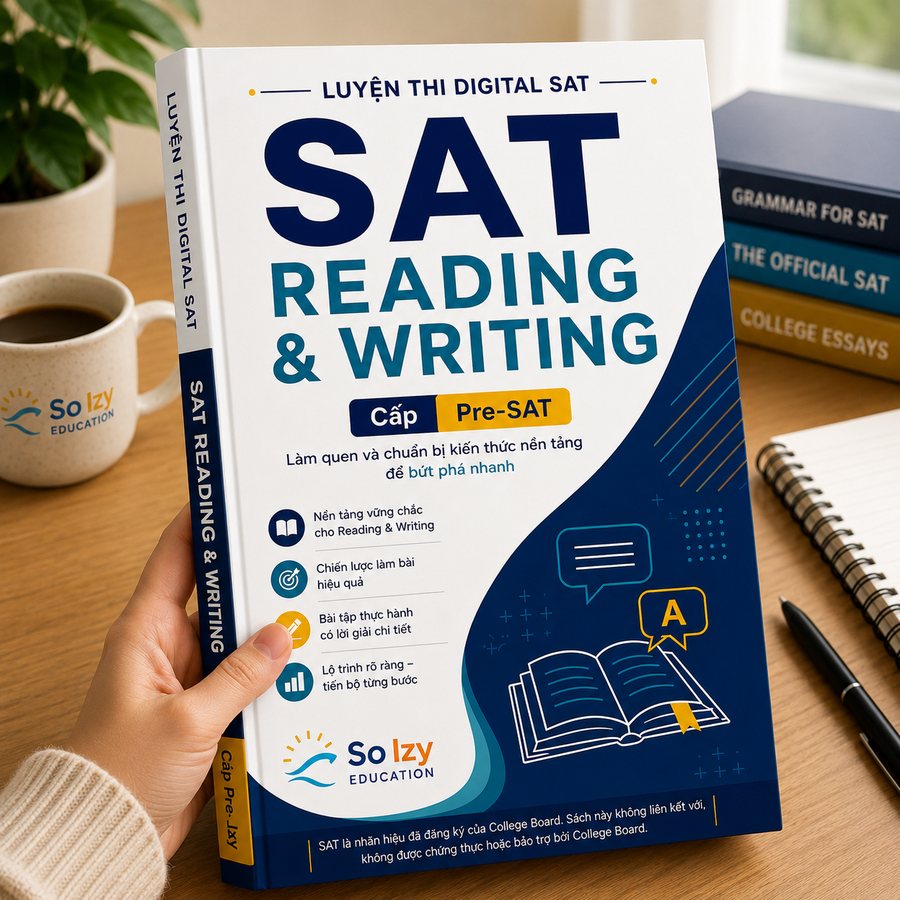 Bìa sách SAT Reading and Writing cấp Pre-SAT